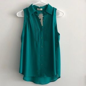 BLVD Collection Button Down Tank Top